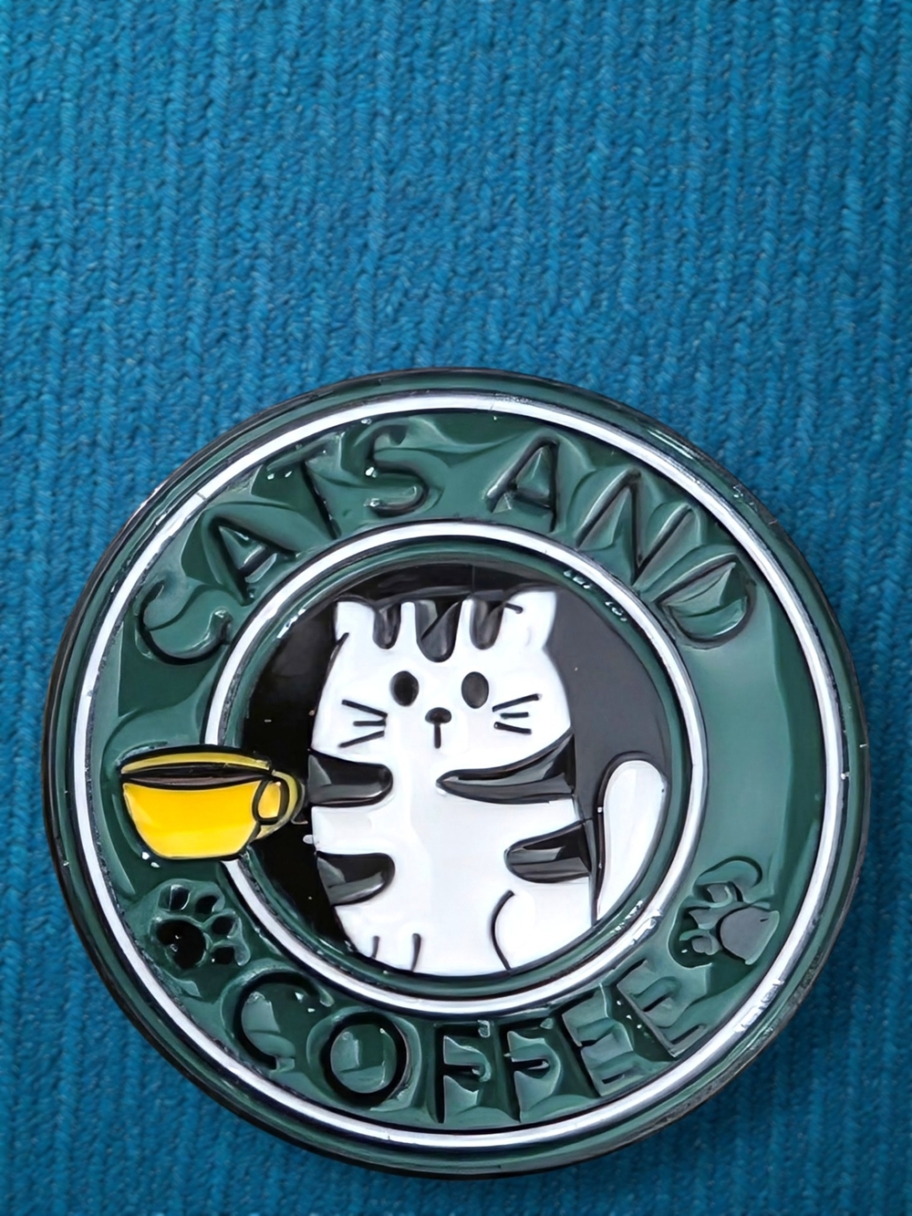 Cats & Coffee Enamel Pin 🐈+☕=💖